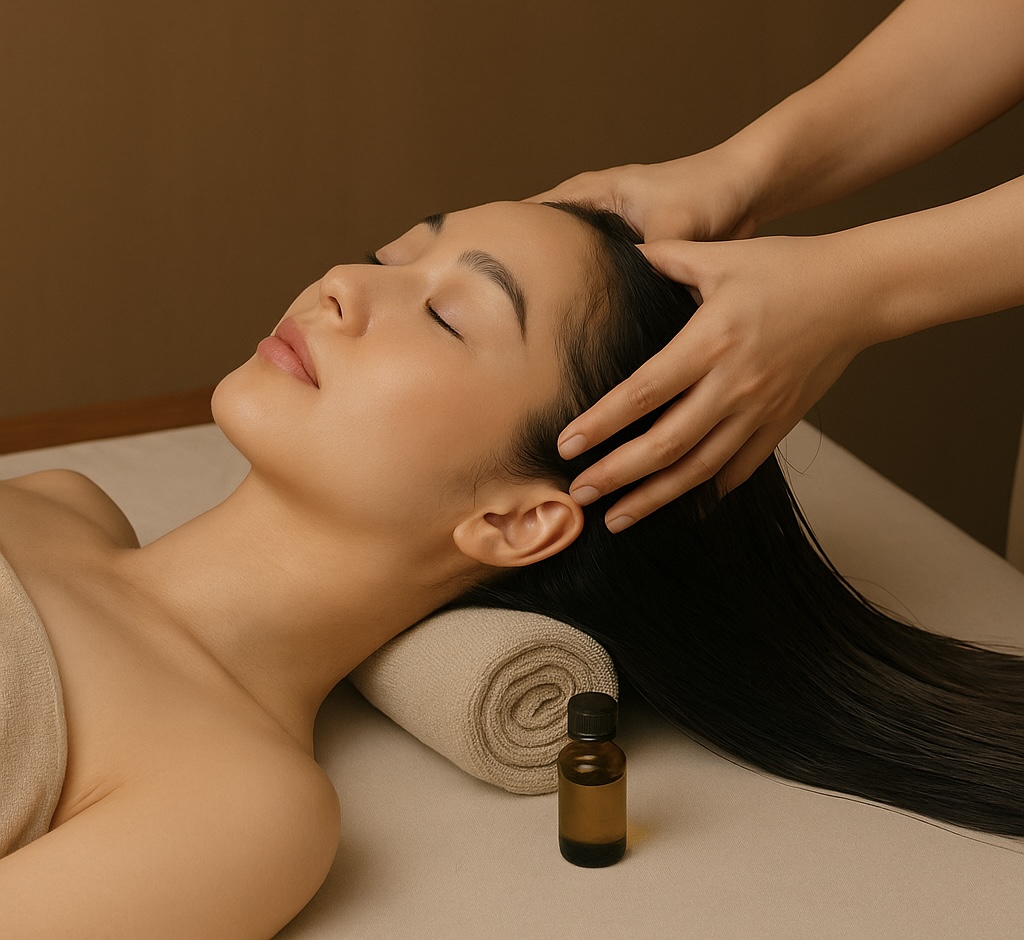 Khám phá quy trình gội đầu dưỡng sinh: Kết hợp tinh dầu, bấm huyệt và chăm sóc toàn diện